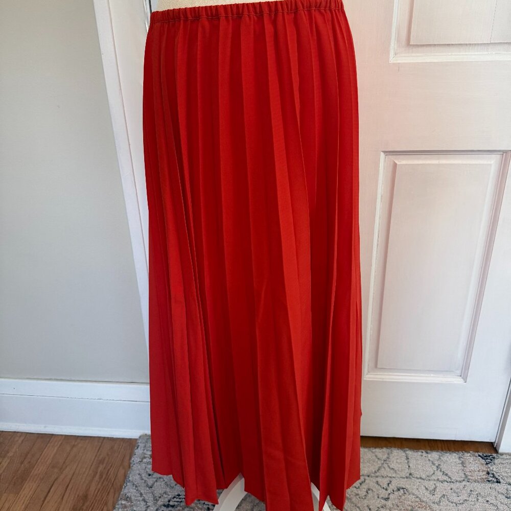 b.young | pleated midi maxi red flowy skirt for holiday | EU 38, US Medium